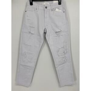 KanCan Womens White Distressed Denim Jeans NEW Size 1/24